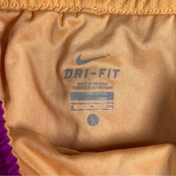 Nike Dri-Fit Drawstring Running Shorts-Purple/Orange-Women Small - Picture 4 of 6